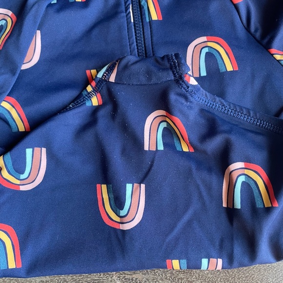 SOLD. Hanna Andersson Rainbow One-piece Rashguard bathing suit, 18-24M - Picture 2 of 4
